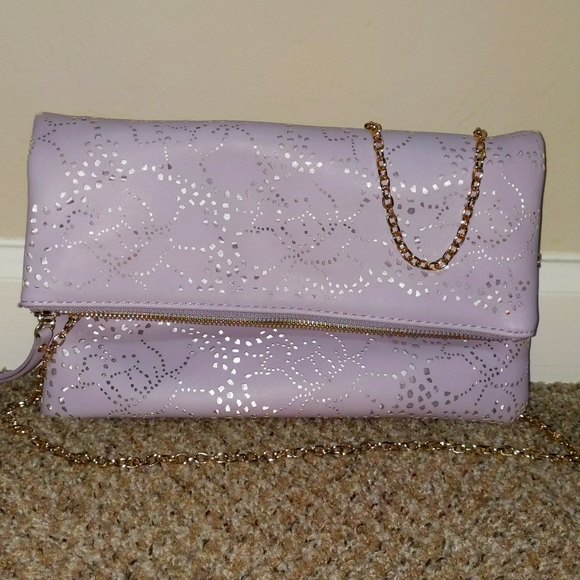 Lavender clutch or crossbody bag - Picture 1 of 4